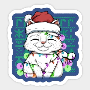 cats at christmas funny kitty cute Sticker